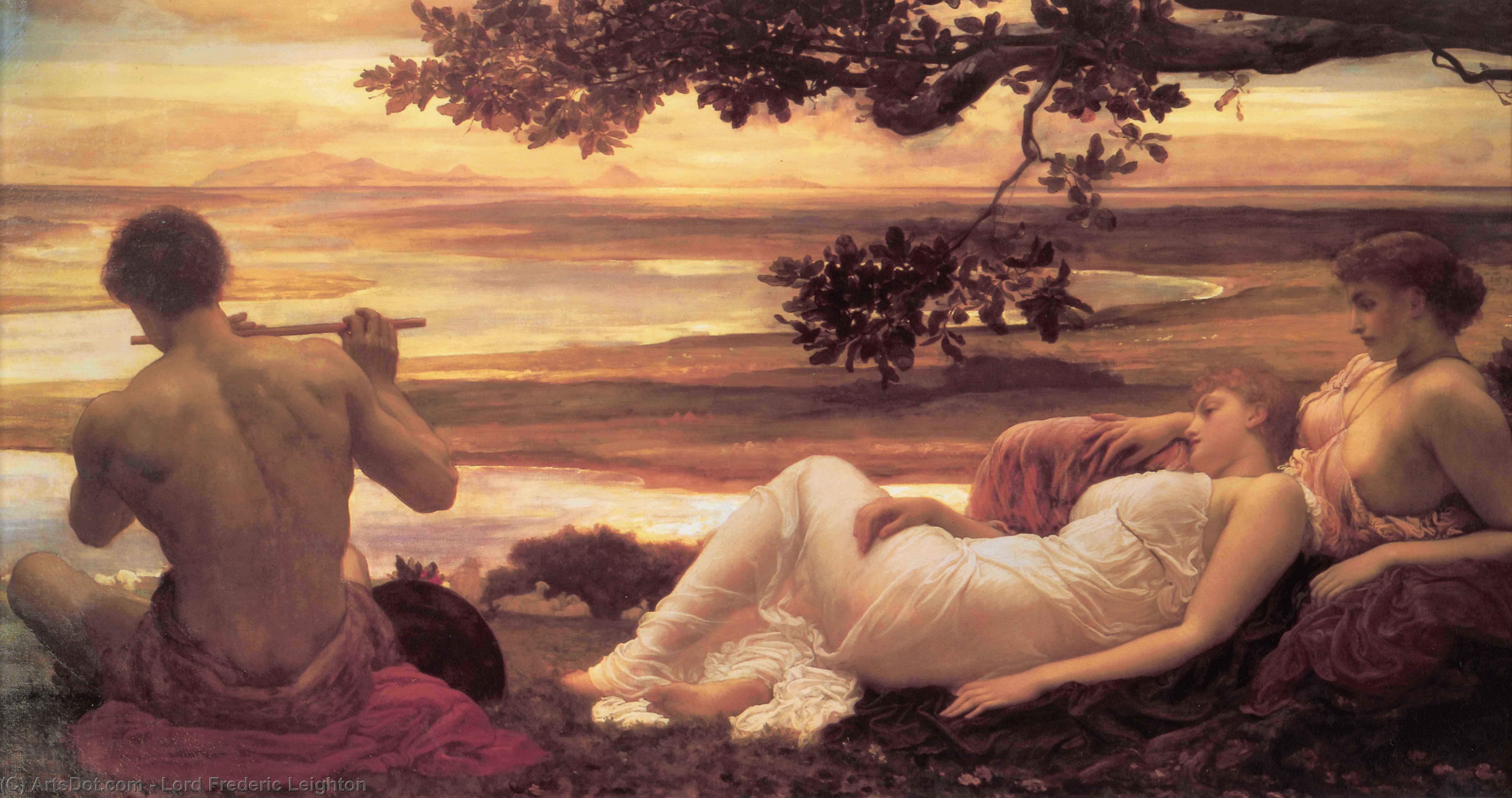 Wikioo.org - The Encyclopedia of Fine Arts - Painting, Artwork by Lord Frederic Leighton - Idyll