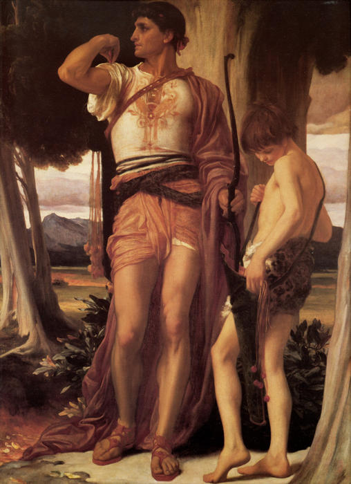 Wikioo.org - The Encyclopedia of Fine Arts - Painting, Artwork by Lord Frederic Leighton - Jonathan's Token to David