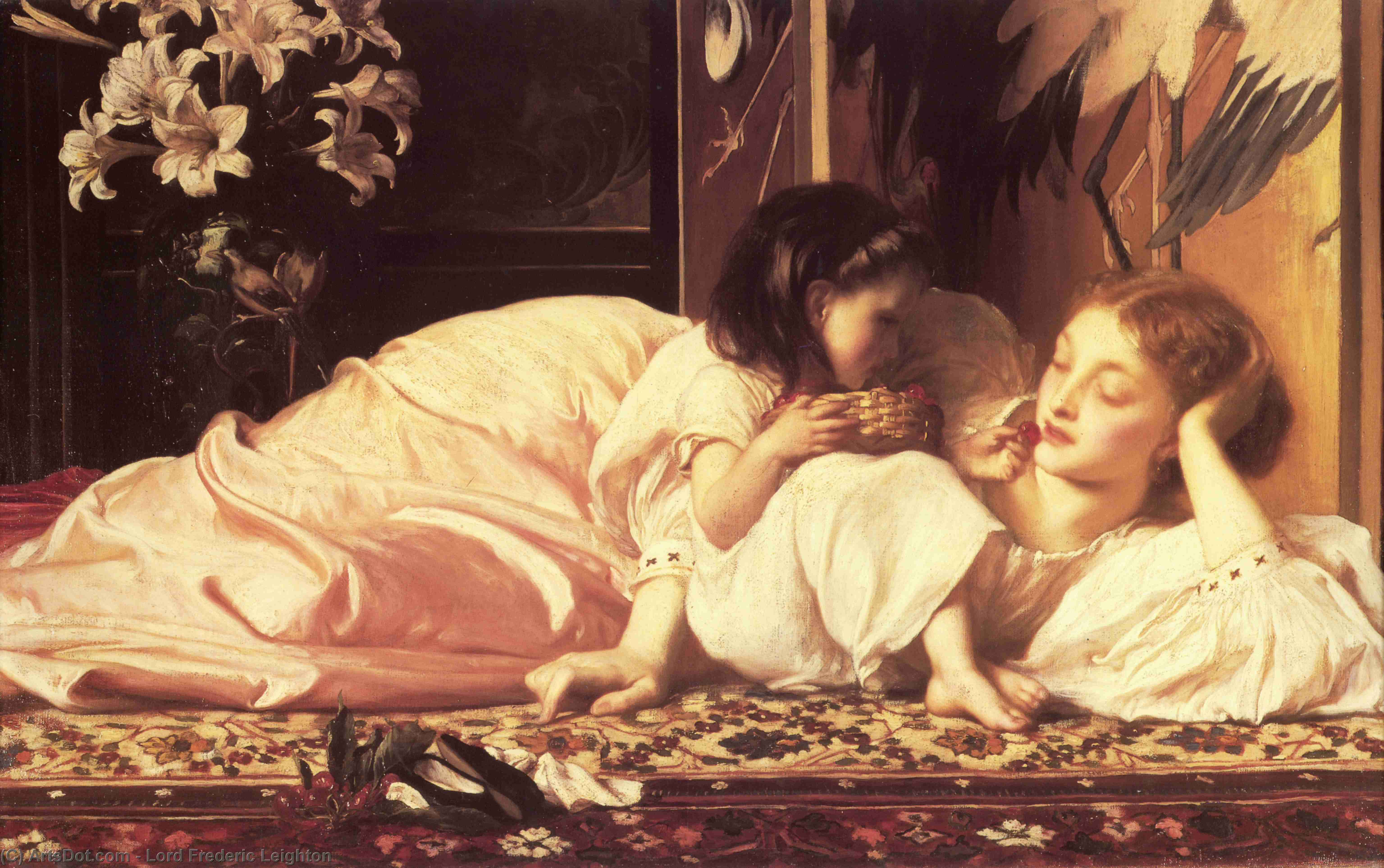 Wikioo.org - The Encyclopedia of Fine Arts - Painting, Artwork by Lord Frederic Leighton - Mother and Child