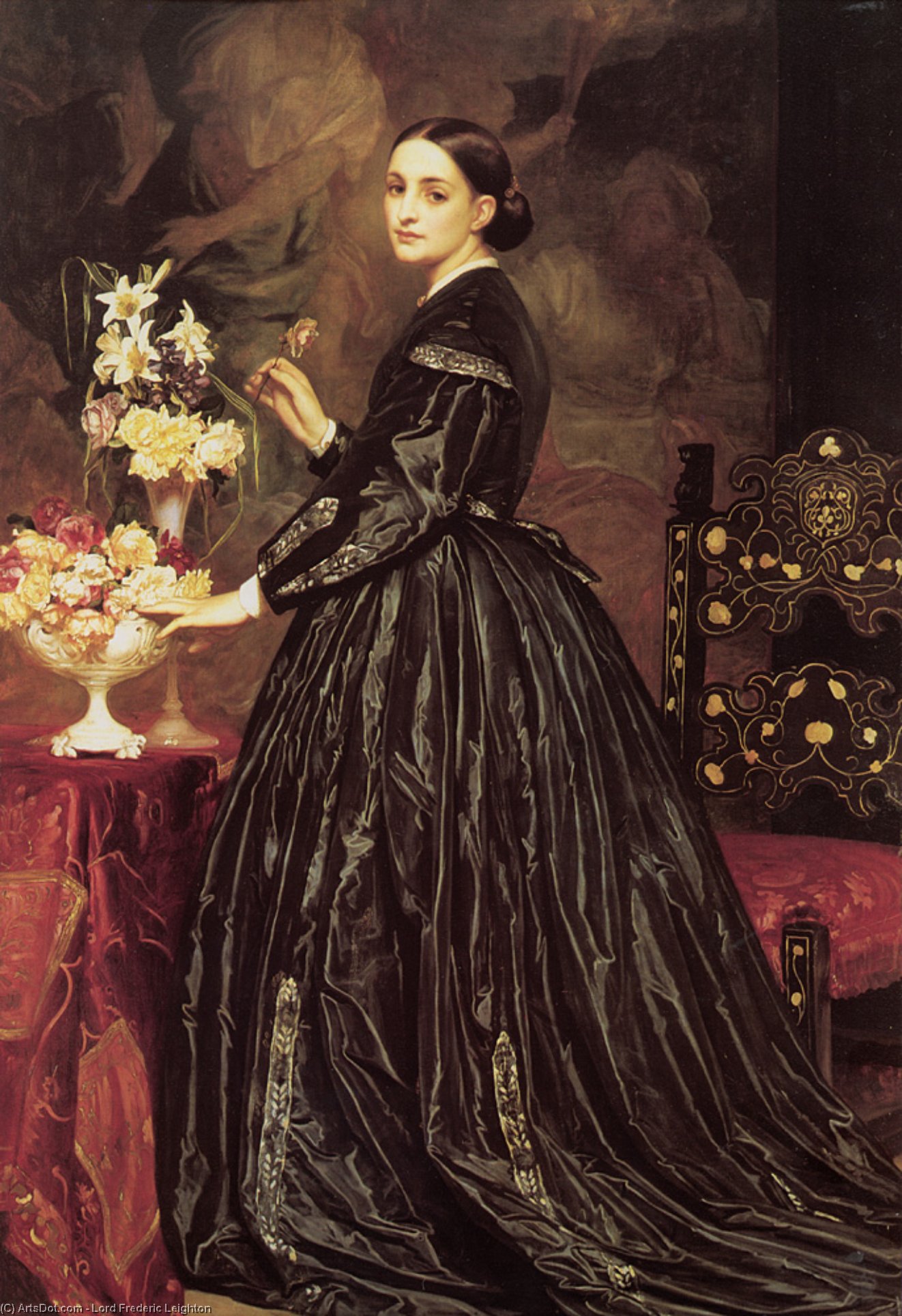 Wikioo.org - The Encyclopedia of Fine Arts - Painting, Artwork by Lord Frederic Leighton - Mrs Ellinor Guthrie
