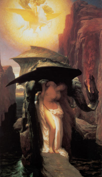 Wikioo.org - The Encyclopedia of Fine Arts - Painting, Artwork by Lord Frederic Leighton - Perseus and Andromeda