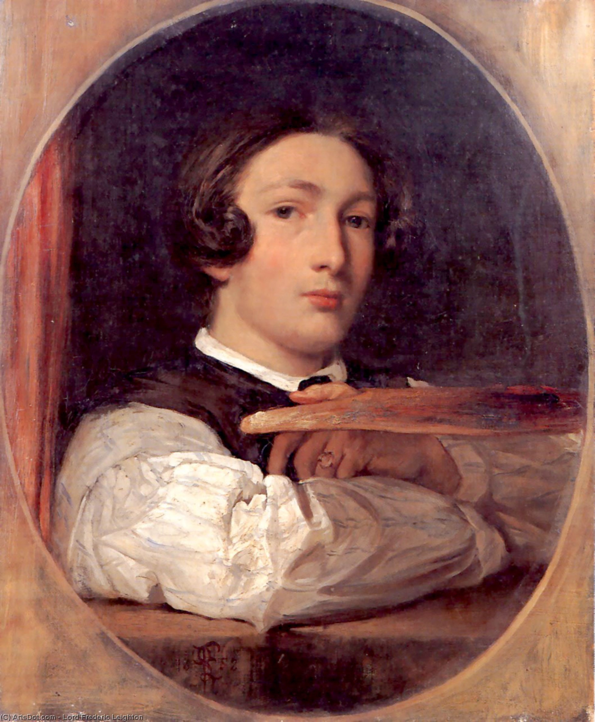 WikiOO.org - אנציקלופדיה לאמנויות יפות - ציור, יצירות אמנות Lord Frederic Leighton - Self-portrait as a Boy