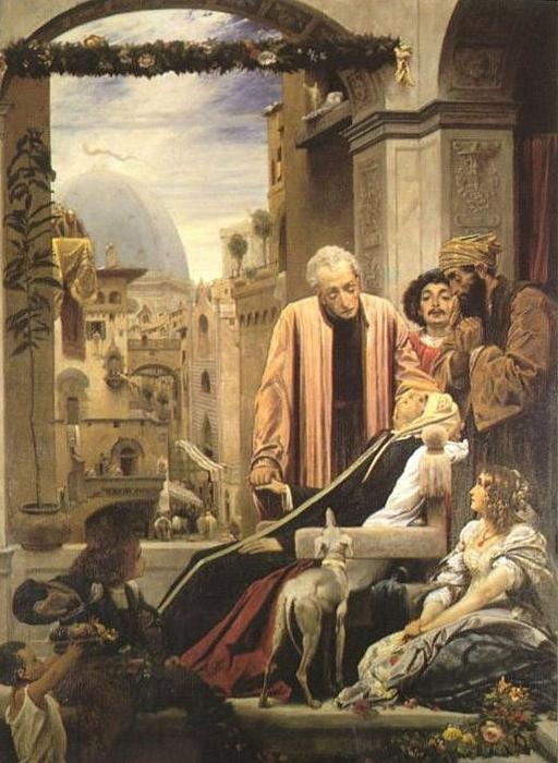 WikiOO.org – 美術百科全書 - 繪畫，作品 Lord Frederic Leighton - 布鲁内莱斯基之死