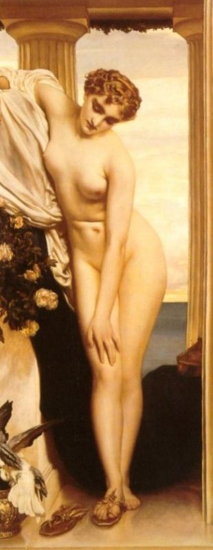 WikiOO.org - Енциклопедия за изящни изкуства - Живопис, Произведения на изкуството Lord Frederic Leighton - Venus Disrobing for the Bath