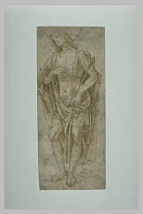 Wikioo.org - สารานุกรมวิจิตรศิลป์ - จิตรกรรม Lorenzo Costa (The Elder) - Saint Sébastien debout, de trois quarts vers la gauche