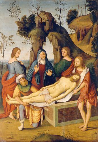 WikiOO.org - Encyclopedia of Fine Arts - Schilderen, Artwork Lorenzo Costa (The Elder) - Sepoltura di Gesù Cristo