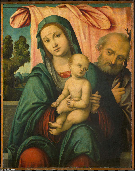 Wikioo.org - The Encyclopedia of Fine Arts - Painting, Artwork by Lorenzo Costa (The Elder) - The Holy Family