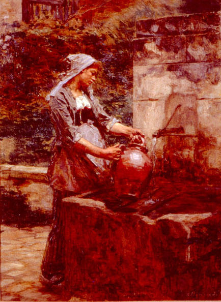 WikiOO.org - Encyclopedia of Fine Arts - Maalaus, taideteos Léon Augustin L'hermitte - A Water Drawer
