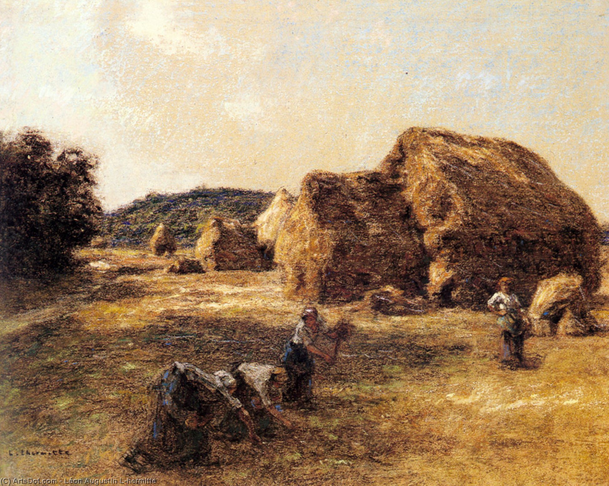 Wikioo.org - The Encyclopedia of Fine Arts - Painting, Artwork by Léon Augustin L'hermitte - Les Glaneuses 1