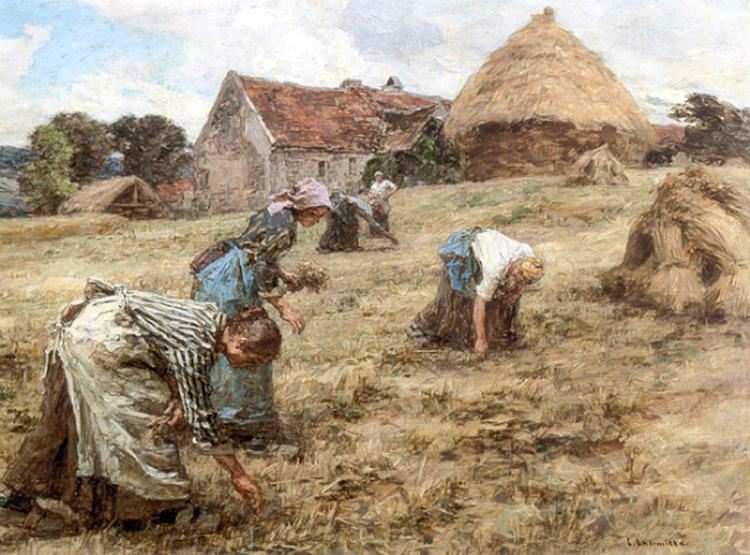 Wikioo.org - The Encyclopedia of Fine Arts - Painting, Artwork by Léon Augustin L'hermitte - Les Glaneuses