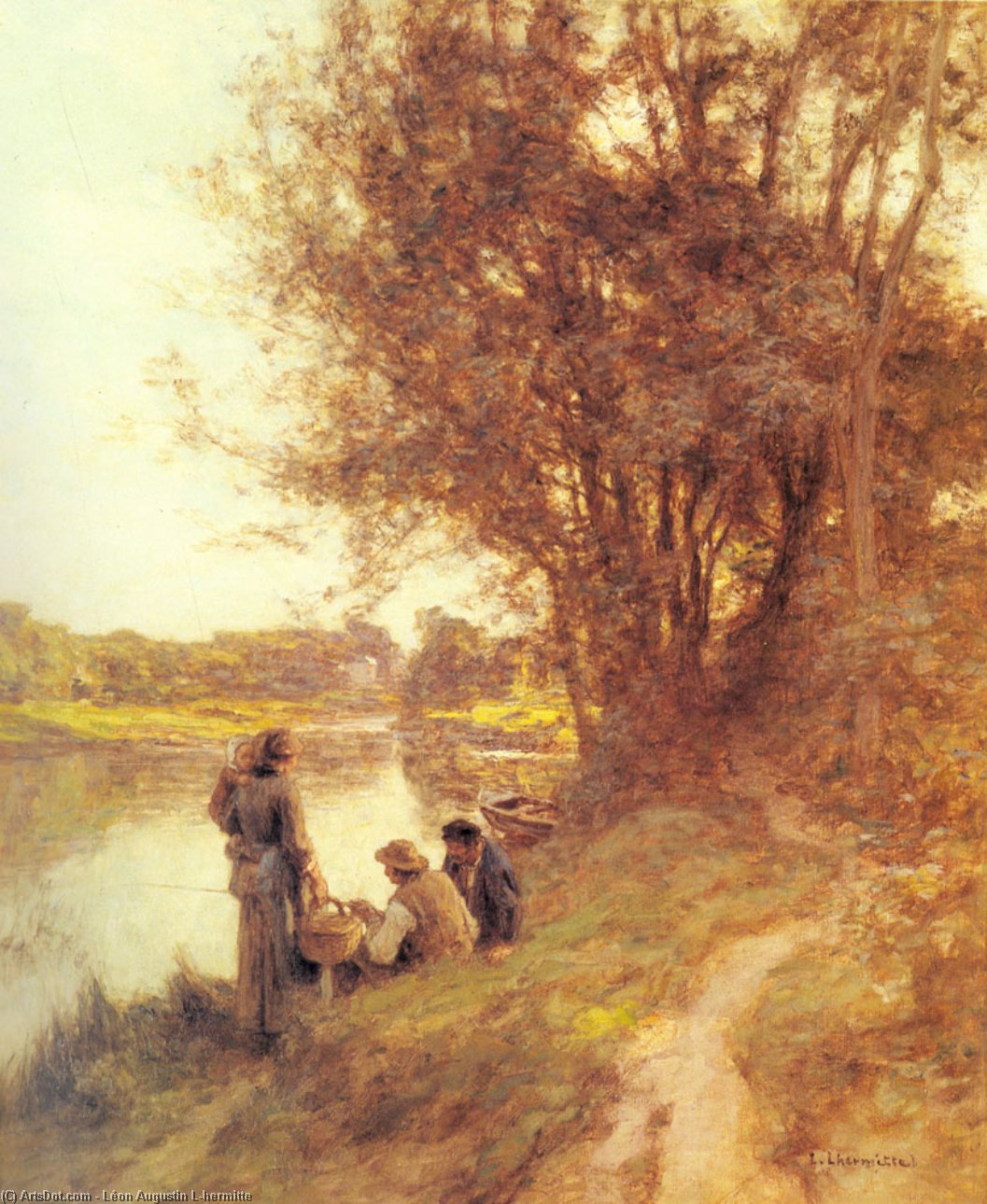 Wikioo.org - The Encyclopedia of Fine Arts - Painting, Artwork by Léon Augustin L'hermitte - Les Pecheurs