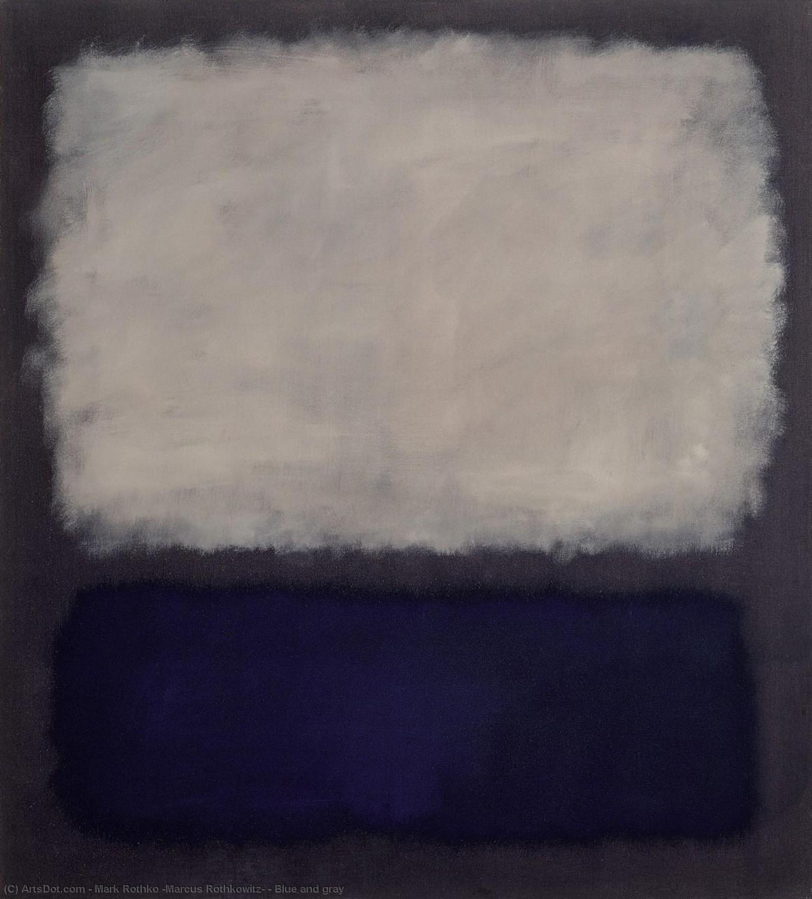 Wikioo.org - The Encyclopedia of Fine Arts - Painting, Artwork by Mark Rothko (Marcus Rothkowitz) - Blue and gray
