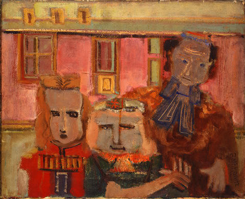 Wikioo.org - The Encyclopedia of Fine Arts - Painting, Artwork by Mark Rothko (Marcus Rothkowitz) - Figure Composition