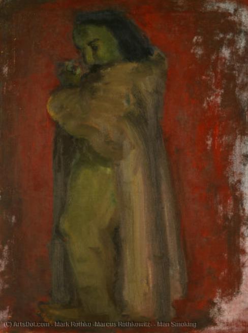 Wikioo.org - The Encyclopedia of Fine Arts - Painting, Artwork by Mark Rothko (Marcus Rothkowitz) - Man Smoking
