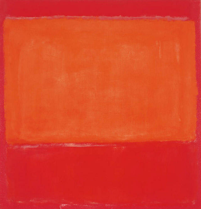 Wikioo.org – La Enciclopedia de las Bellas Artes - Pintura, Obras de arte de Mark Rothko (Marcus Rothkowitz) - orange y rojo on rojo