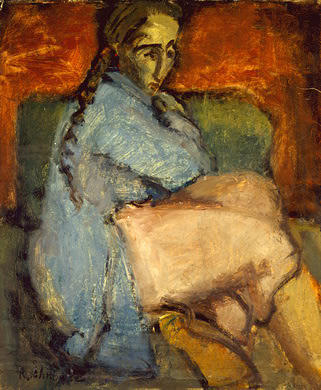 WikiOO.org – 美術百科全書 - 繪畫，作品 Mark Rothko (Marcus Rothkowitz) - 坐在女人 1
