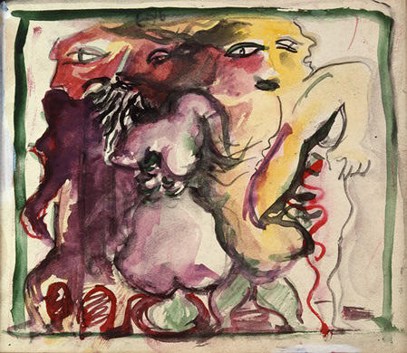 WikiOO.org - Enciclopedia of Fine Arts - Pictura, lucrări de artă Mark Rothko (Marcus Rothkowitz) - Study for Antigone