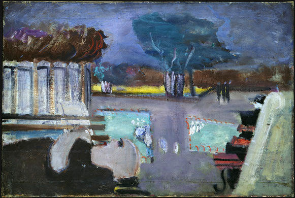 Wikioo.org - The Encyclopedia of Fine Arts - Painting, Artwork by Mark Rothko (Marcus Rothkowitz) - Untitled (figure lying on park bench)