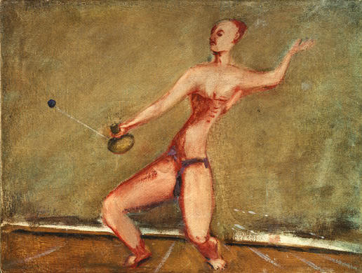 WikiOO.org - Enciklopedija likovnih umjetnosti - Slikarstvo, umjetnička djela Mark Rothko (Marcus Rothkowitz) - Untitled (man with racket and ball)