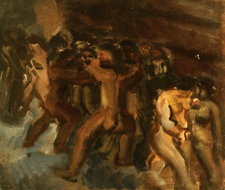 WikiOO.org - Enciklopedija likovnih umjetnosti - Slikarstvo, umjetnička djela Mark Rothko (Marcus Rothkowitz) - Untitled (scene with nude figures)