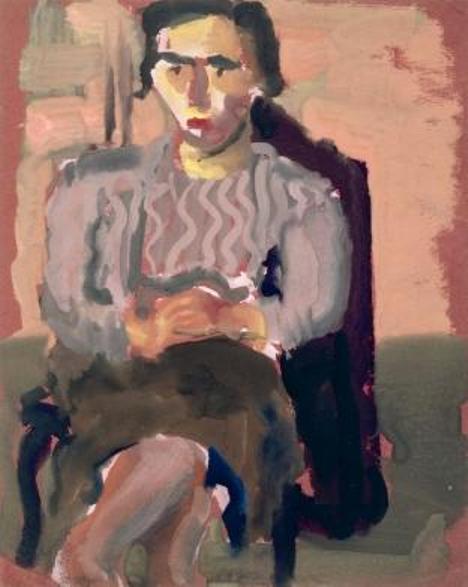 Wikioo.org - The Encyclopedia of Fine Arts - Painting, Artwork by Mark Rothko (Marcus Rothkowitz) - Untitled (Seated Woman with Crossed Legs)