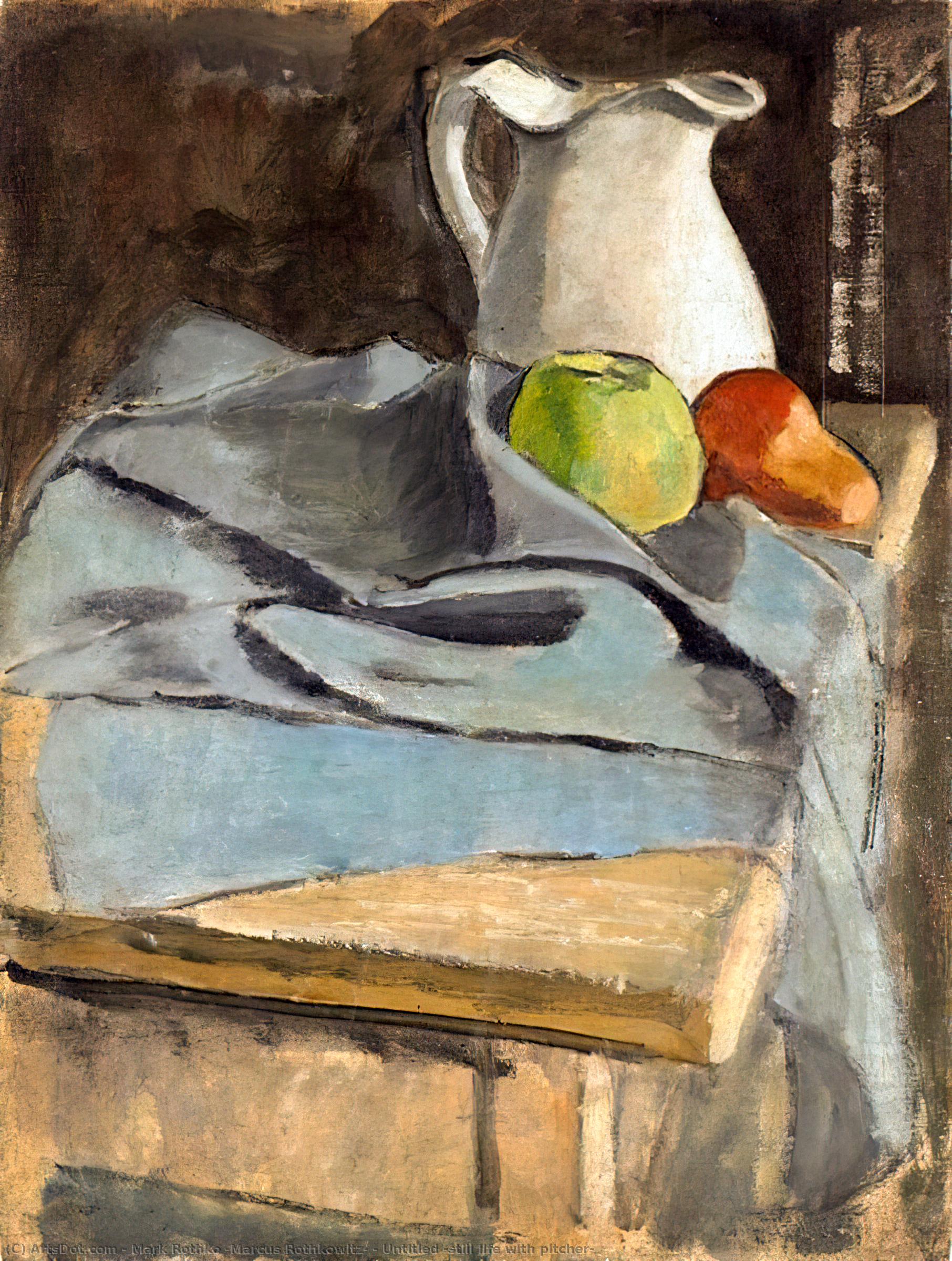 Wikioo.org - The Encyclopedia of Fine Arts - Painting, Artwork by Mark Rothko (Marcus Rothkowitz) - Untitled (still life with pitcher)