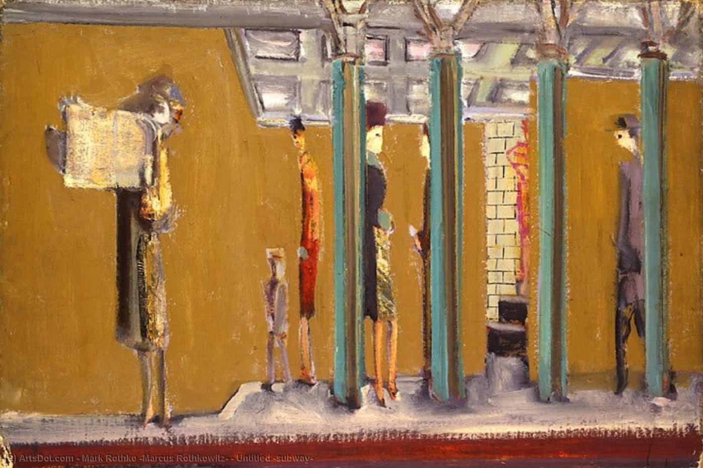 WikiOO.org - Encyclopedia of Fine Arts - Maľba, Artwork Mark Rothko (Marcus Rothkowitz) - Untitled (subway)