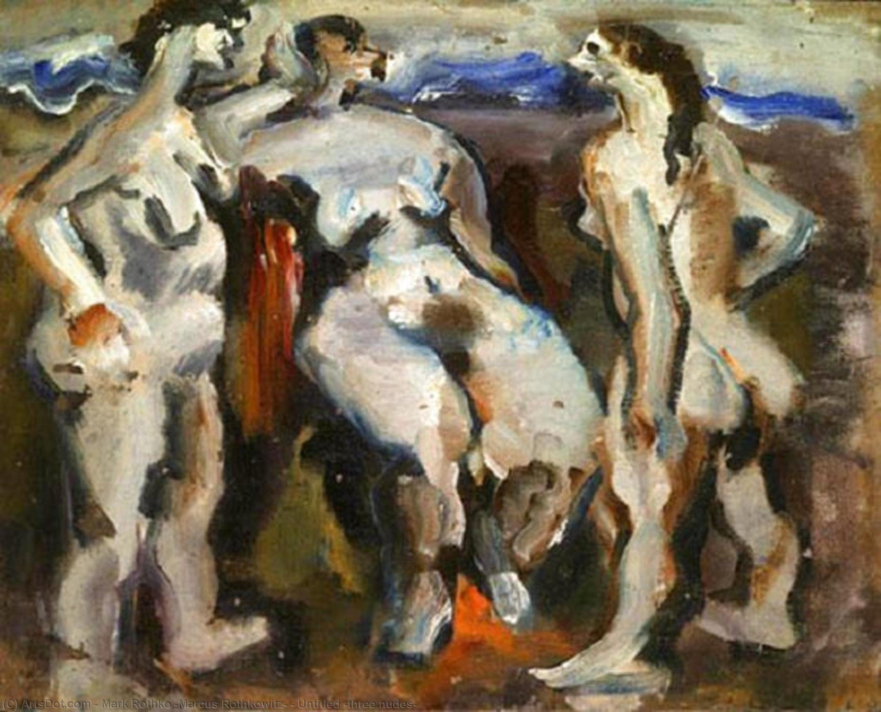 Wikioo.org - The Encyclopedia of Fine Arts - Painting, Artwork by Mark Rothko (Marcus Rothkowitz) - Untitled (three nudes)