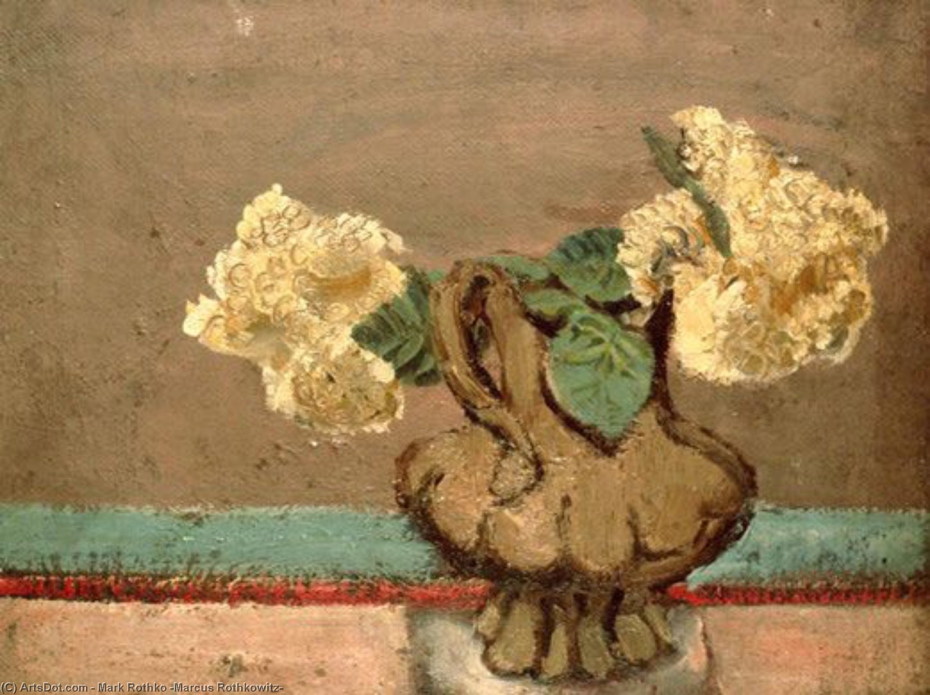 WikiOO.org – 美術百科全書 - 繪畫，作品 Mark Rothko (Marcus Rothkowitz) - 无 花瓶  的  花儿  直肠