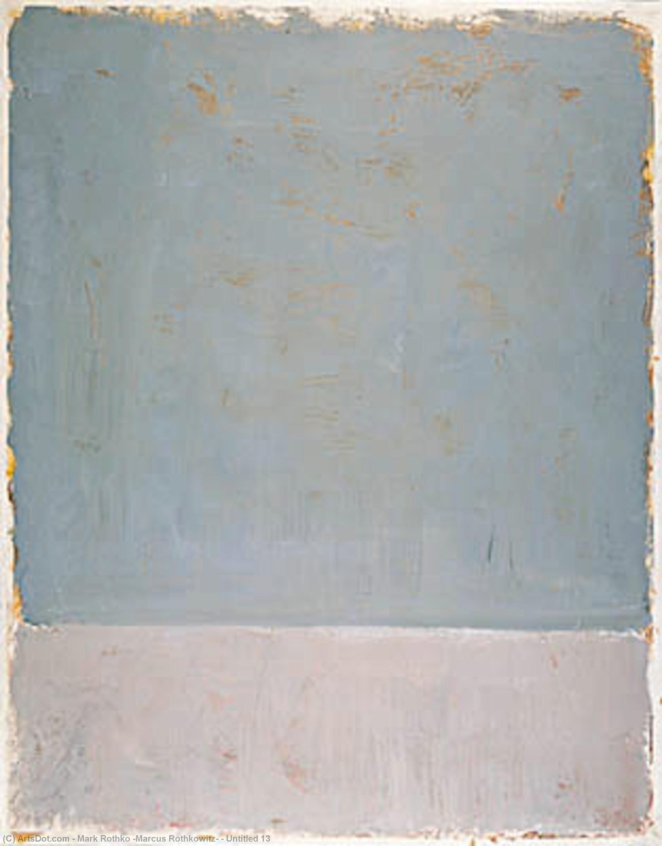 Wikioo.org - The Encyclopedia of Fine Arts - Painting, Artwork by Mark Rothko (Marcus Rothkowitz) - Untitled 13