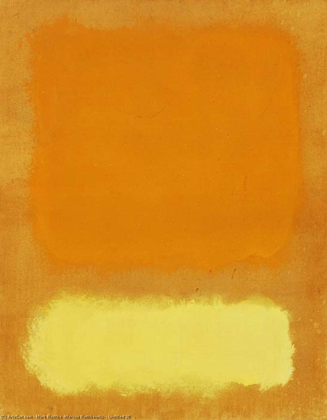 Wikioo.org - The Encyclopedia of Fine Arts - Painting, Artwork by Mark Rothko (Marcus Rothkowitz) - Untitled 26