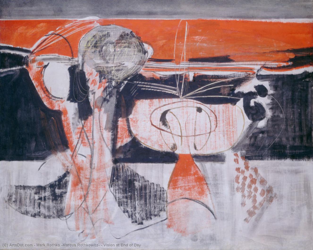WikiOO.org - Encyclopedia of Fine Arts - Lukisan, Artwork Mark Rothko (Marcus Rothkowitz) - Vision at End of Day