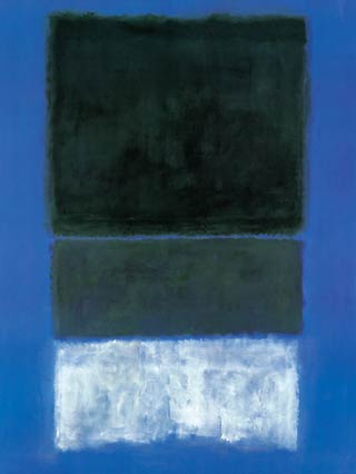 WikiOO.org - Encyclopedia of Fine Arts - Maleri, Artwork Mark Rothko (Marcus Rothkowitz) - White and Greens in Blue