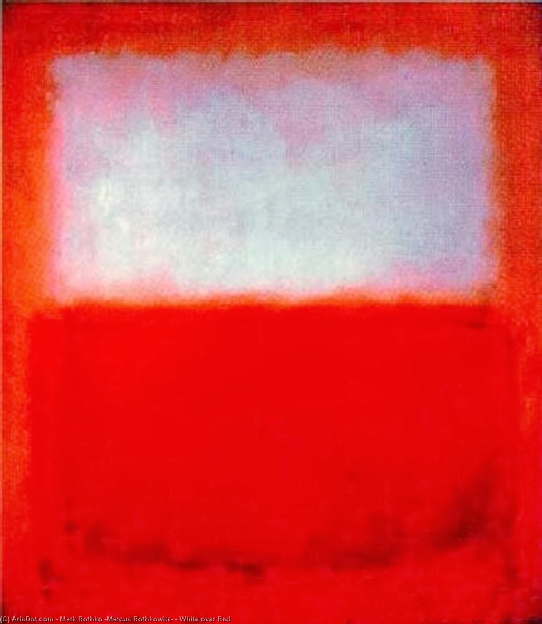 Wikioo.org - The Encyclopedia of Fine Arts - Painting, Artwork by Mark Rothko (Marcus Rothkowitz) - White over Red