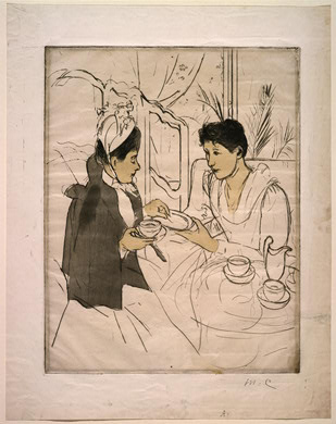 Wikioo.org - The Encyclopedia of Fine Arts - Painting, Artwork by Mary Stevenson Cassatt - Afternoon Tea Party