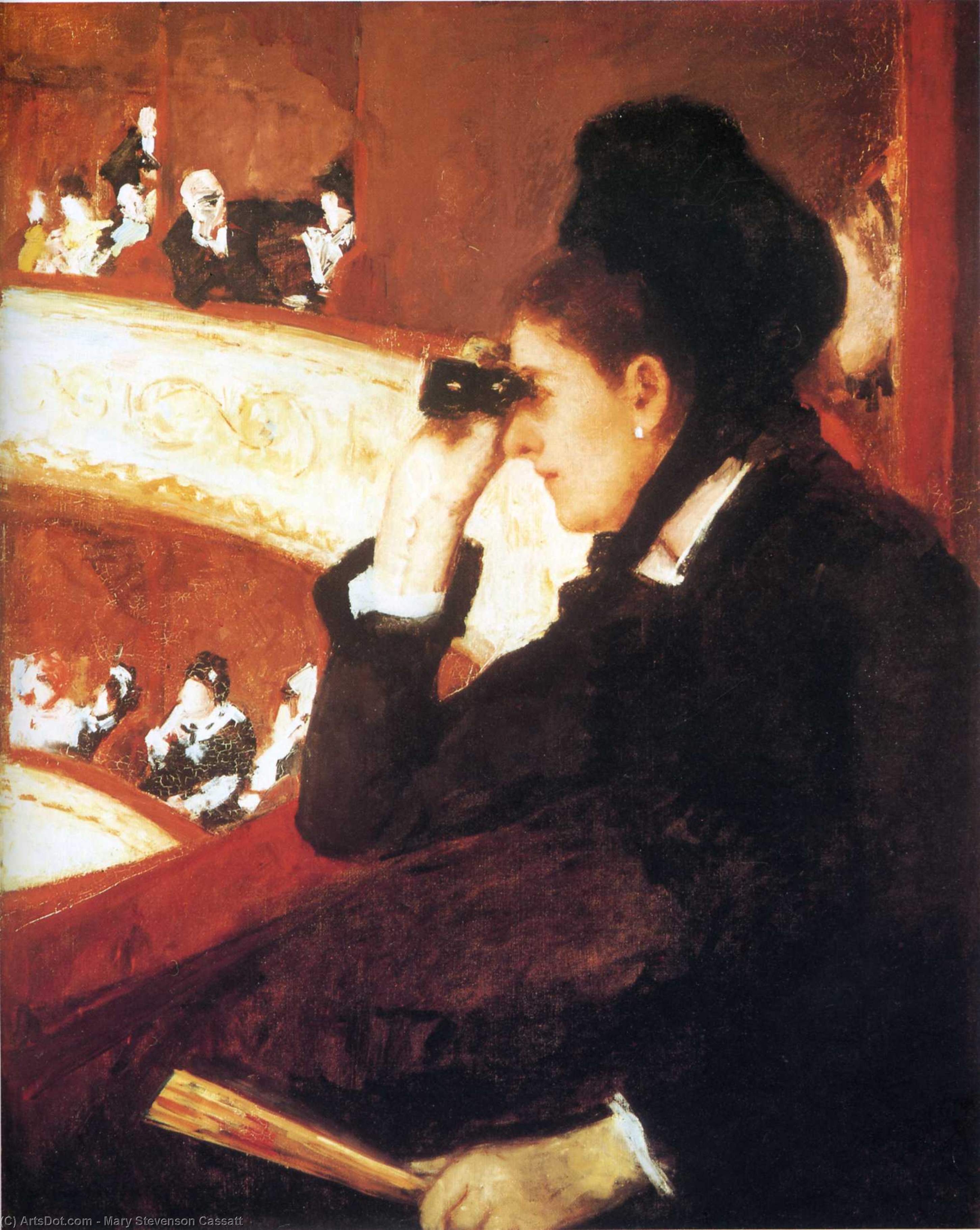 WikiOO.org - Encyclopedia of Fine Arts - Schilderen, Artwork Mary Stevenson Cassatt - At the Opera
