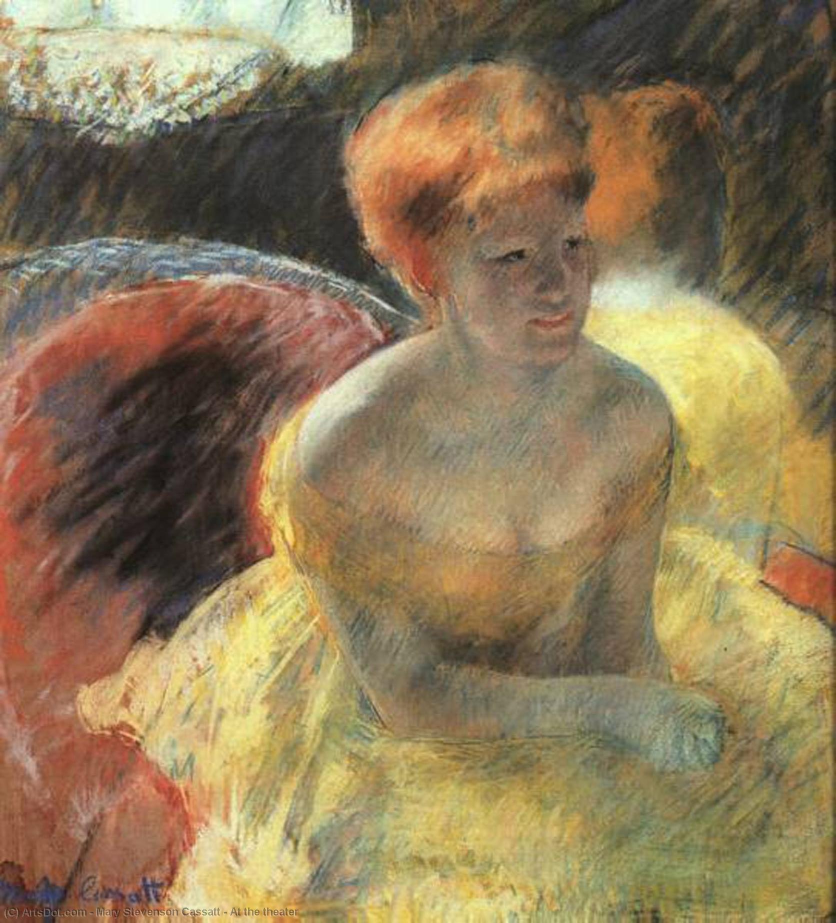Wikioo.org - The Encyclopedia of Fine Arts - Painting, Artwork by Mary Stevenson Cassatt - At the theater