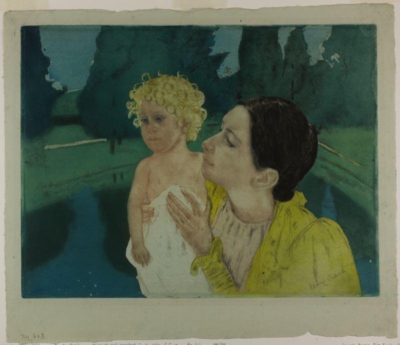 Wikioo.org - สารานุกรมวิจิตรศิลป์ - จิตรกรรม Mary Stevenson Cassatt - By the Pond