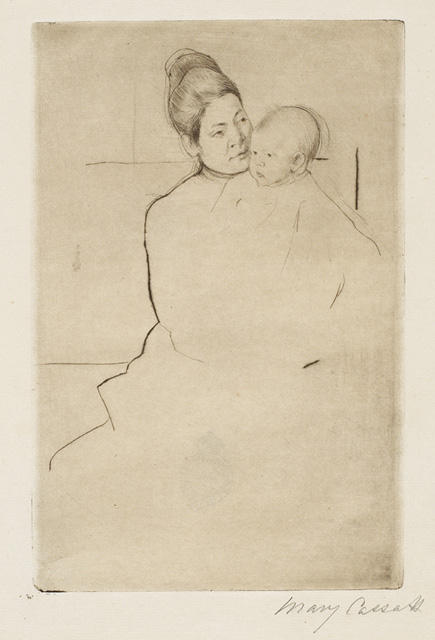 WikiOO.org - Enciklopedija likovnih umjetnosti - Slikarstvo, umjetnička djela Mary Stevenson Cassatt - Gardner Held by his Mother