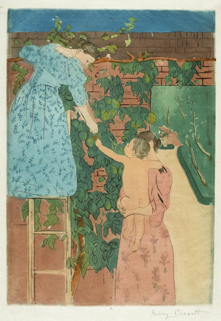 WikiOO.org - Encyclopedia of Fine Arts - Maalaus, taideteos Mary Stevenson Cassatt - Gathering Fruit