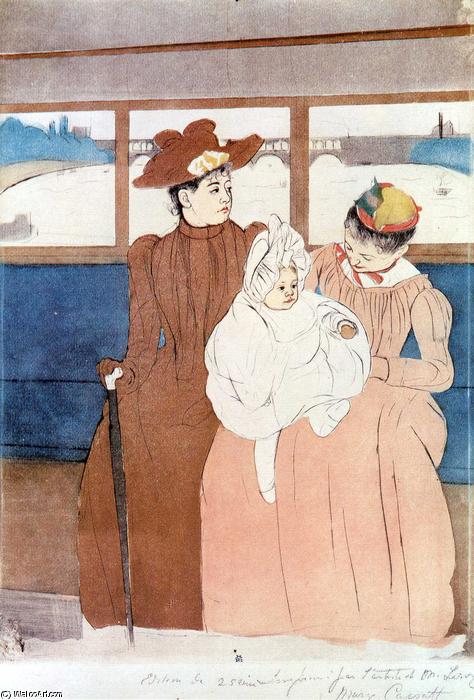 WikiOO.org - دایره المعارف هنرهای زیبا - نقاشی، آثار هنری Mary Stevenson Cassatt - In the Omnibus