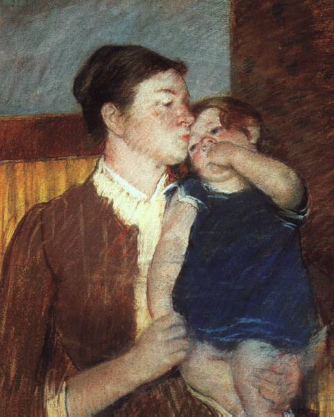 Wikioo.org - The Encyclopedia of Fine Arts - Painting, Artwork by Mary Stevenson Cassatt - Mother and Child