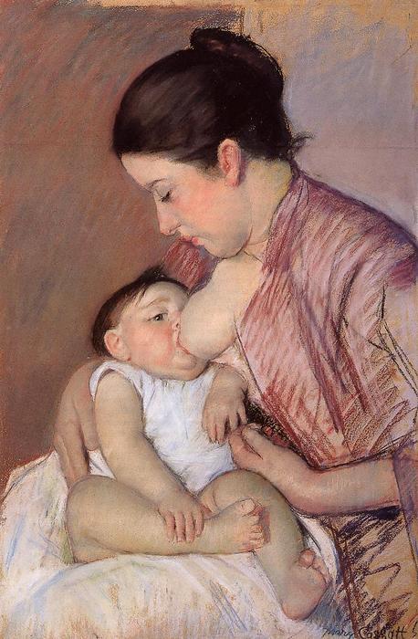Wikioo.org - The Encyclopedia of Fine Arts - Painting, Artwork by Mary Stevenson Cassatt - Motherhood