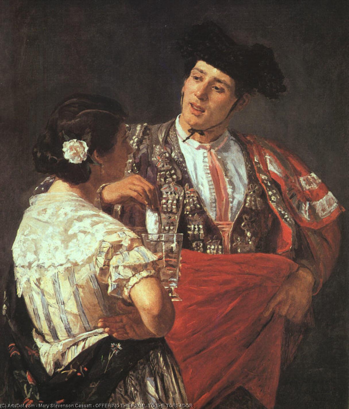 WikiOO.org - Encyclopedia of Fine Arts - Maľba, Artwork Mary Stevenson Cassatt - OFFERING THE PANAL TO THE TOREADOR