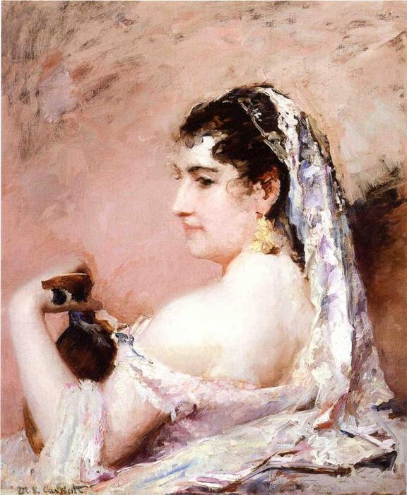Wikioo.org - The Encyclopedia of Fine Arts - Painting, Artwork by Mary Stevenson Cassatt - Roman Girl