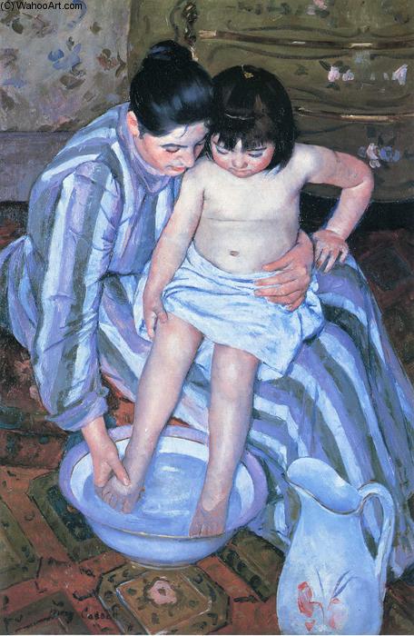 WikiOO.org - Enciclopédia das Belas Artes - Pintura, Arte por Mary Stevenson Cassatt - The Bath