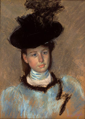 Wikioo.org - The Encyclopedia of Fine Arts - Painting, Artwork by Mary Stevenson Cassatt - The Black Hat