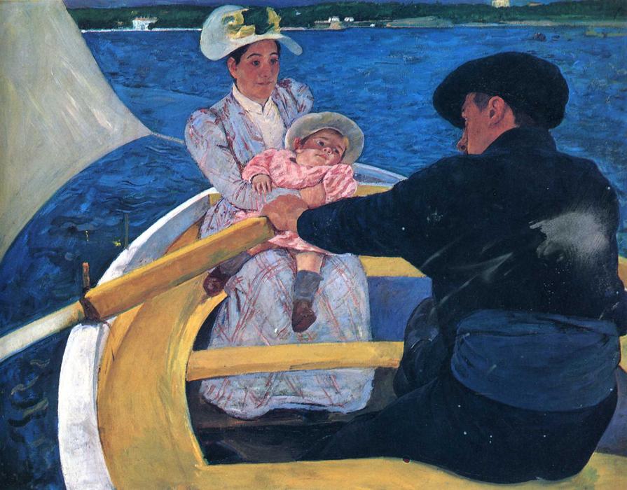 Wikioo.org – L'Enciclopedia delle Belle Arti - Pittura, Opere di Mary Stevenson Cassatt - La festa in barca