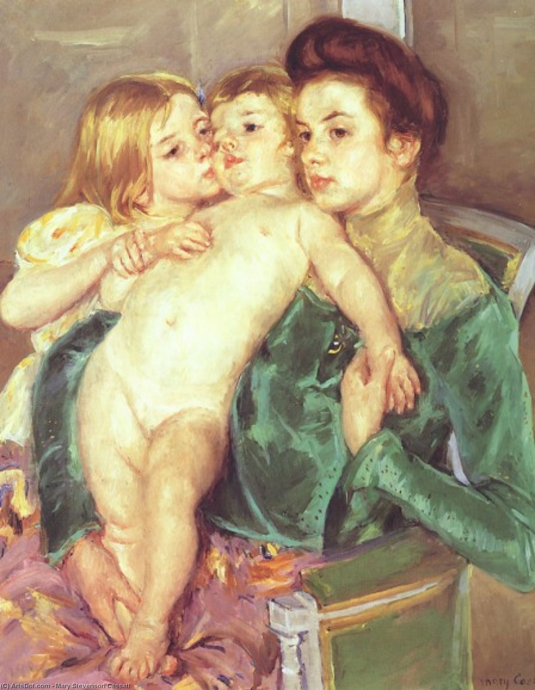 Wikioo.org - สารานุกรมวิจิตรศิลป์ - จิตรกรรม Mary Stevenson Cassatt - The Caress