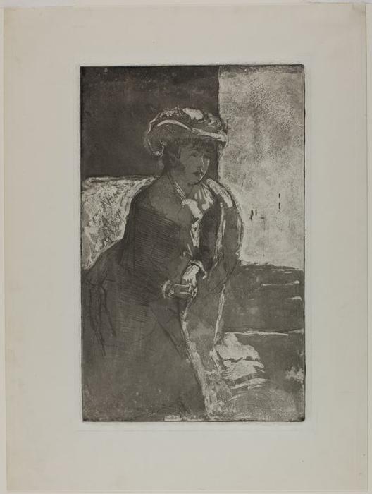 WikiOO.org - Encyclopedia of Fine Arts - Maleri, Artwork Mary Stevenson Cassatt - The Corner of the Sofa 1